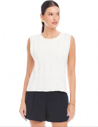 Fifteen Twenty Zaydee Crochet Tank Top In Off White
