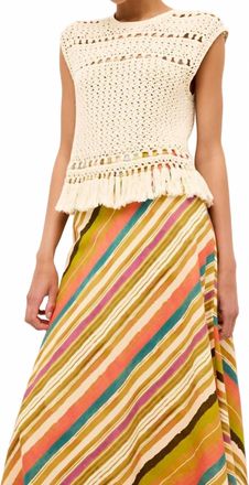 Marie Oliver Hatley Stripe Skirt In Yellow