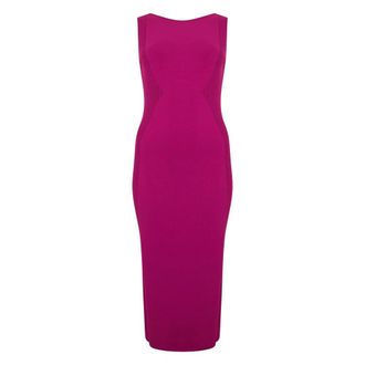 Alberta Ferretti Fitted Midi Dress - female - Alberta Ferretti - Midi Dresses - Pink - S - Dresses