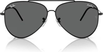 Ray-Ban Lenny Kravitz Aviator Reverse Dark Grey Pilot Unisex Sunglasses RBR0101S 002/GR 62