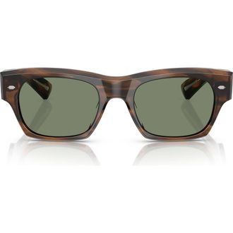 Oliver Peoples Kasdan 51mm Rectangular Sunglasses in Barchan /New G-15 at Nordstrom