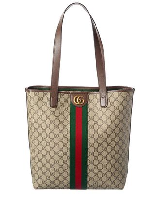 Gucci Ophidia Medium Gg Supreme Canvas & Leather Tote