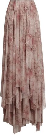 Ralph Lauren Collection ruffled floral skirt - Pink