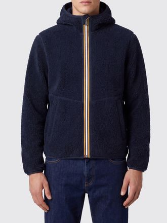 K-Way Felpa con cappuccio e zip realizzata in morbido tessuto sherpa