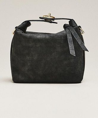 Maeve Faux-Leather Croc Structured Bag