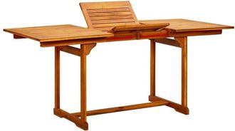 vidaXL vidaXL Garden Dining Table (120-170)x80x75 cm Solid Acacia Wood