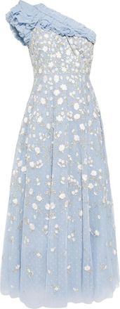 Needle & Thread Lea Ditsy gown - women - Recycled Polyester/Recycled Polyester - 10 - Blue