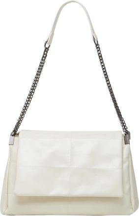 Generic Women PU Chain Shoulder Bag Large Capacity Tote Handbag for Daily Use (White)