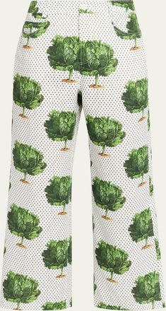 Libertine - Libertine Lettuce Dance To The Beat Straight-Leg Ankle Pants