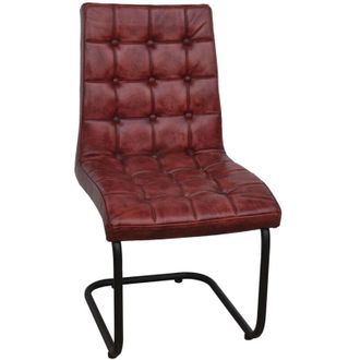 Wanderlust Deco Wanderlust Deco - Silla Tapizada En Piel Marr&oacute;n 41x50x94h Cm