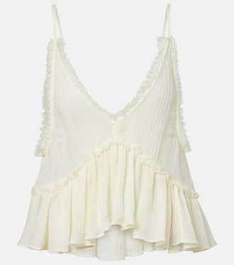 The Attico Ruffled cotton camisole top