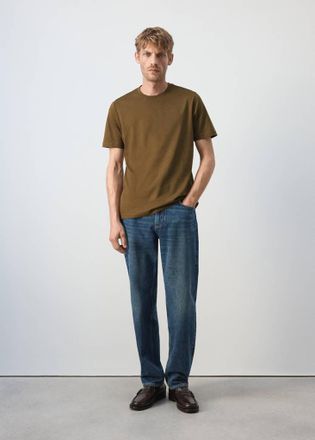 Mango T-shirt slim-fit 180 gsm marrone tabacco - Uomo - XXL - MANGO MAN
