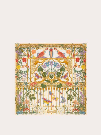 Ferragamo Donna Foulard in seta stampa Liberty Beige