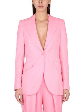 Stella McCartney Pink Solid Notched Lapel Blazer