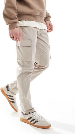 Only & Sons Pantaloni cargo tecnici affusolati color pietra-Neutro