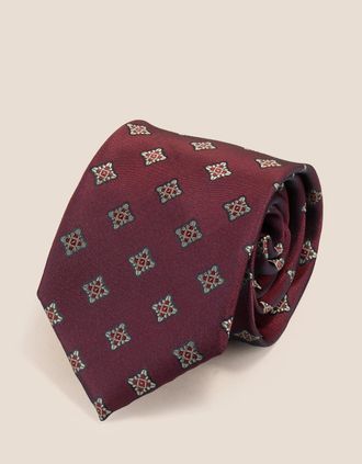 Oswin Hyde Mens Square Motif Burgundy - Red