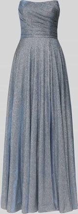 Luxuar Luxuar Regular Fit Abendkleid in Glitzer-Optik in Blau, Gr&ouml;&szlig;e 32