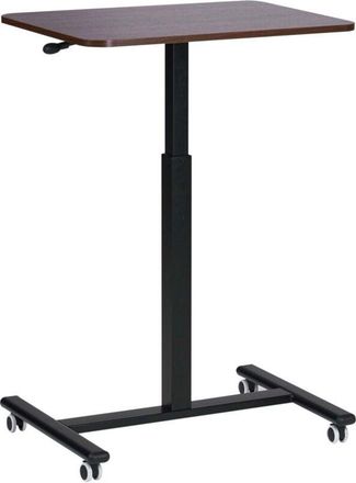 Beliani Beliani - Scrivania regolabile manualmente per laptop in legno scuro e nero 65 x 48 cm destinas