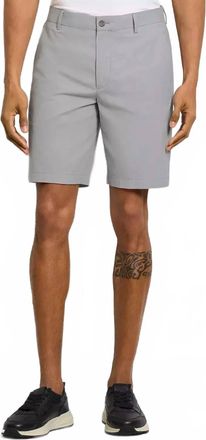 Van Heusen Essential Twill Straight Fit Casual Shorts In Light Gray