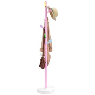 Berkfield Home Coat Stand Pink 172 cm Powder-coated Iron
