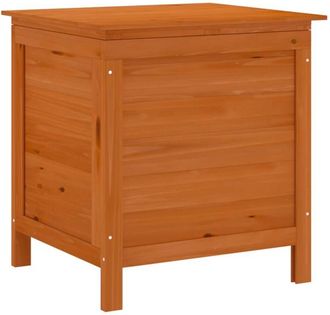 vidaXL Arcón de jardín madera maciza abeto marrón 50x49x56,5 cm Vidaxl