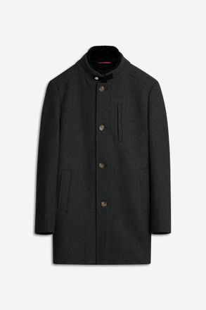 Cinque Kurzmantel CINQUE CIARSENAL, Herren, Gr. 102, blau (dunkelblau), Web, Obermaterial: 60% Wolle, 25% Polyester, 10% Polyamid, 5% sonstige Fasern, unifar