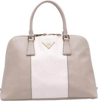 Prada Pre-owned Satchel - Dames - Vintage Handtas - Grijs - ONE Size - Leer - Vintage