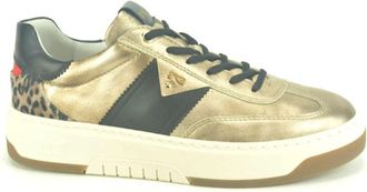 Nero Giardini Goud Zwarte Sneaker N. DZ - Dames - Sneakers - Geel - 40 EU - Leer - Schoenen
