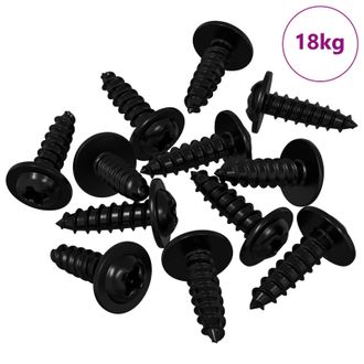 vidaXL Clavo Autorroscante 16364 Pcs Negro 3,5 X 12 Mm Hierro Vidaxl