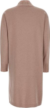 Fabiana Filippi Womens Dress With Round Collar Beige Wool