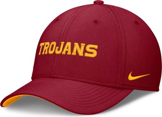 Nike USC Classic Swooshflex Nike Mens Dri-FIT College Hat in Red | NC0369WSCJ-X2E