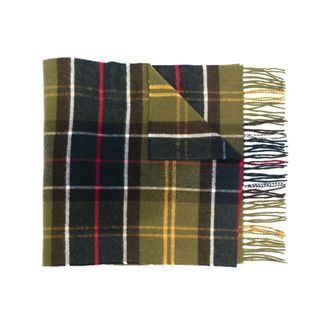 Barbour Fringed Tartan-check Scarf