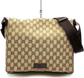 Gucci Pre-owned GG Canvas Shoulder Bag - Dames - Vintage Schoudertas - Beige - ONE Size - Vintage