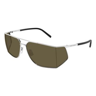 Saint Laurent SL 750 Zonnebril - Heren - Accessoires - Grijs - Maat: 69 MM