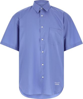 Comme Des Gar&ccedil;ons Light Blue Logo Embroidery Shirt