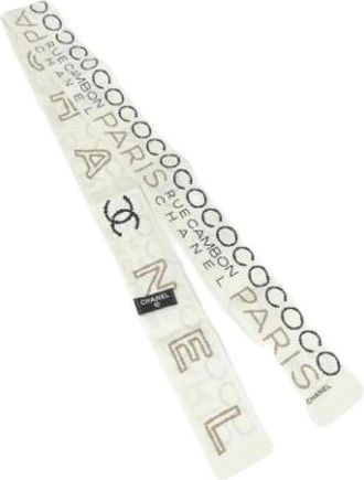 Chanel Pre-owned Scarves, female, White, Size: ONE SIZE Pre-owned Headband