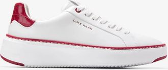 Cole Haan Womens Grandpro Topspin Sneakers In White/red