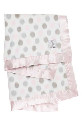 Little Giraffe Luxe Dot Blanket in Pink at Nordstrom