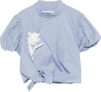 Self Portrait Shirt met ruches - Blauw