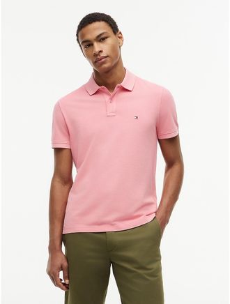 Tommy Hilfiger Mens Garment-Dyed Regular Fit Polo - Pink - XL