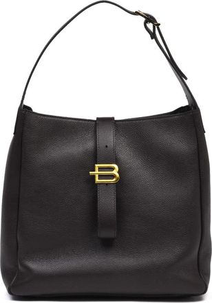 Baldinini Schoudertas van getrommeld leer - Dames - Schoudertassen - Bruin - ONE Size - Leer - Tassen