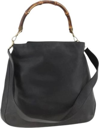 Gucci Pre-owned Handbags, female, Black, Size: ONE SIZE Pre-owned Vintage Shoulder Bag