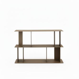MondoViro Librer&iacute;a beige de tres estantes, 130x40 cm, 85 cm de alto