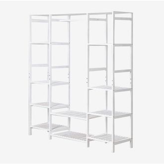 Sklum Armario Abierto Con Estanter&iacute;as En Madera De Bamb&uacute; Krauford Sklum