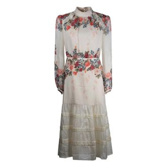 Saloni Kleedjes, Dames, Wit, S, Polyester, Jacqui C Dress