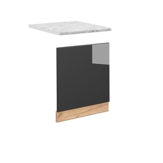 Vicco Panel Frontal Fame-line, Antracita Alto Brillo, 60 Cm, Et M&aacute;rmol