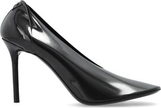 Courr&egrave;ges Logo Stilettos - Dames - Pumps - Zwart - 36 EU - Leer - Schoenen
