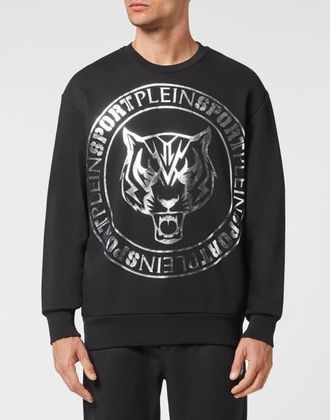 Plein Sport Sweatshirt Tiger Men in Black/silver at Nordstrom, Size Xx-Large