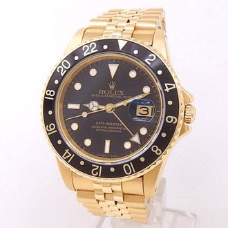 Rolex Pre-owned Rolex GMT-Master GMT Automatic Chronometer Black Dial Mens Watch 16758 BKSJ