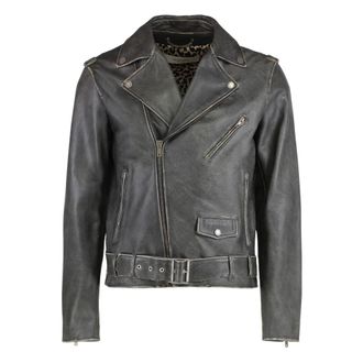 Golden Goose Leren Bikerjack - Heren - Leren en Su&egrave;de Jassen - Zwart - XL - Leer - Jassen